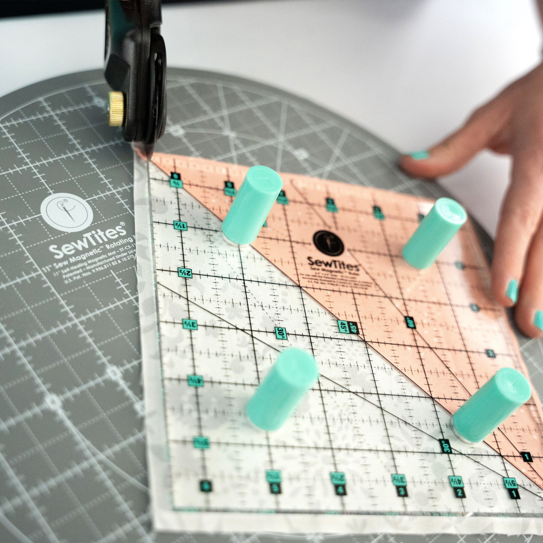 SewTites 11" Rotating Magnetic Cutting Mat – Where Precision Meets Lazy (In the Best Way)