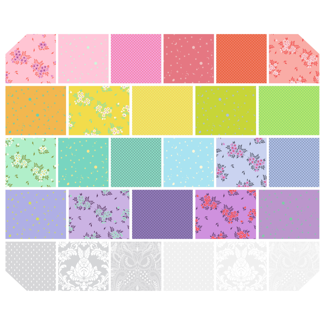 Tula Pink Full Moon Forest 2 – Coordinating True Colors Fat Quarter Bundle