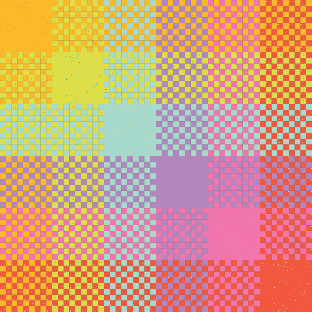 Colorful checkered pattern with various colors