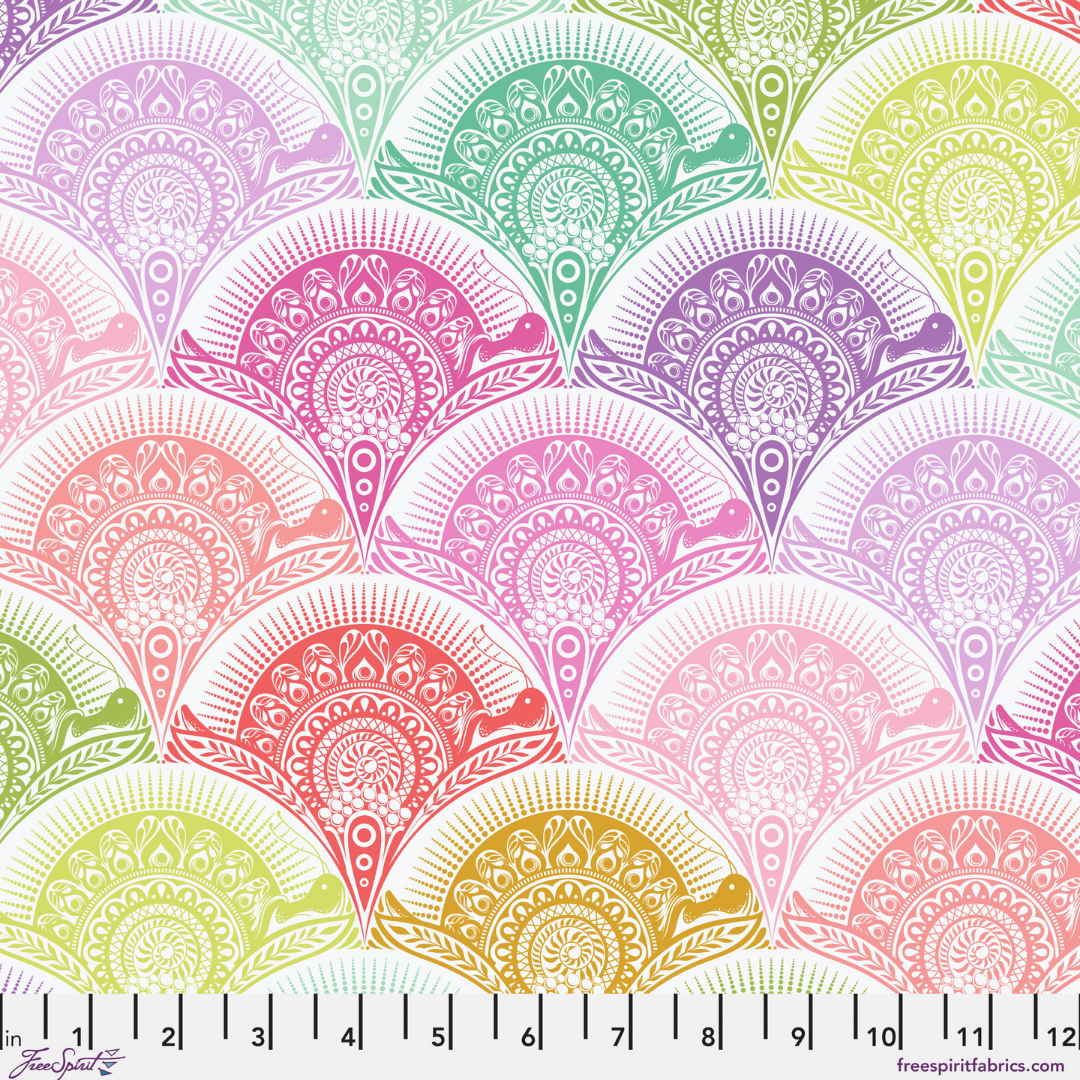 Snail Scallop in Sugar Rush - Prince Charming Déjà Vu by Tula Pink - Half Yard Fabric {Preorder}