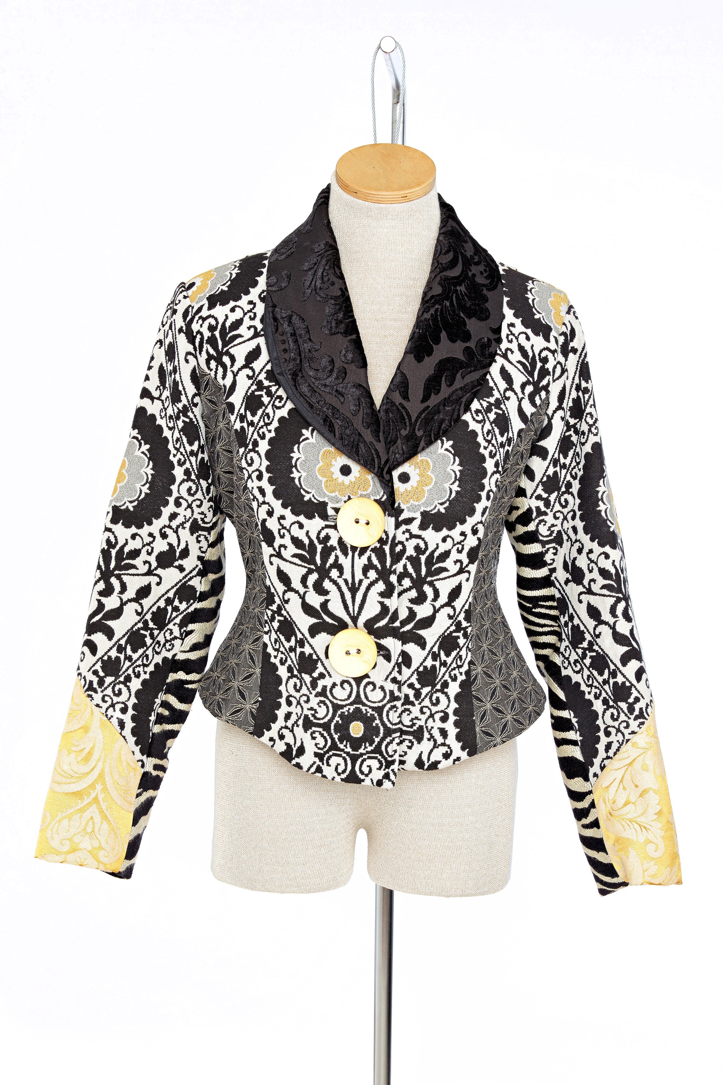 Black Gold Short Jacket - Front