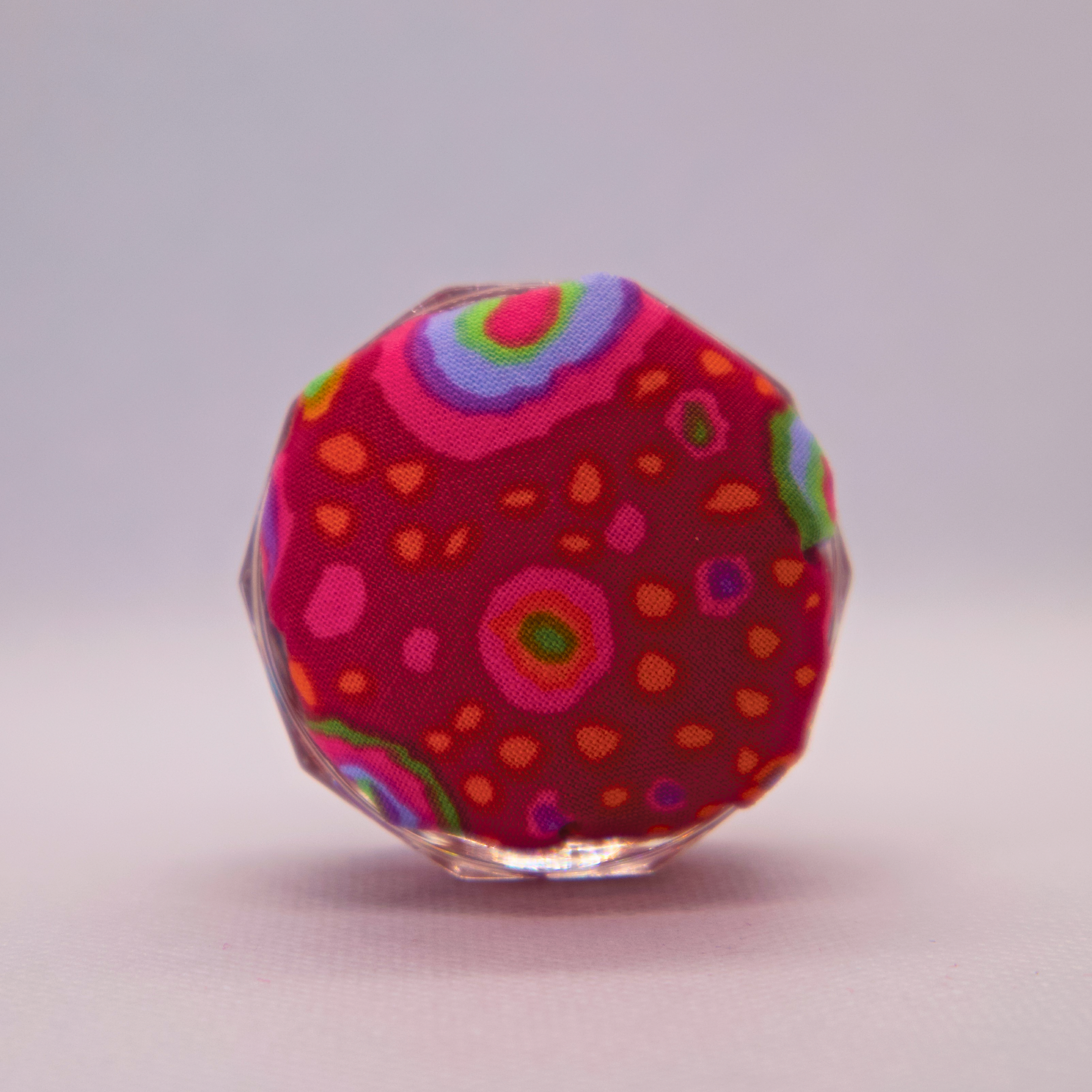 Kaffe Red Dot Pincushion in Clear Round