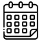 Calendar icon on a white background