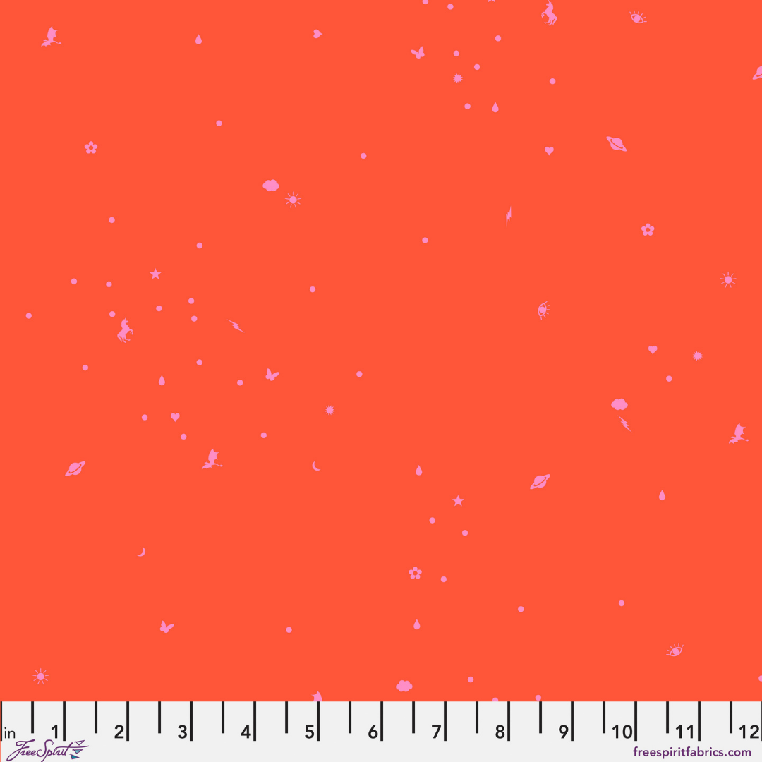 Charmed in Vermillion - Legendary by Tula Pink - Half Yard Fabric {Preorder}