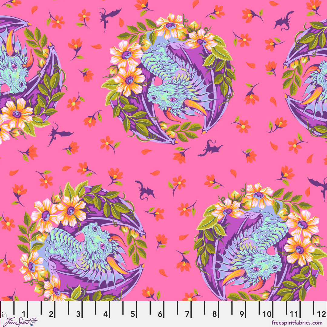 Dragon Ball She in Sugar Plum - Legendary by Tula Pink - Half Yard Fabric {Preorder}