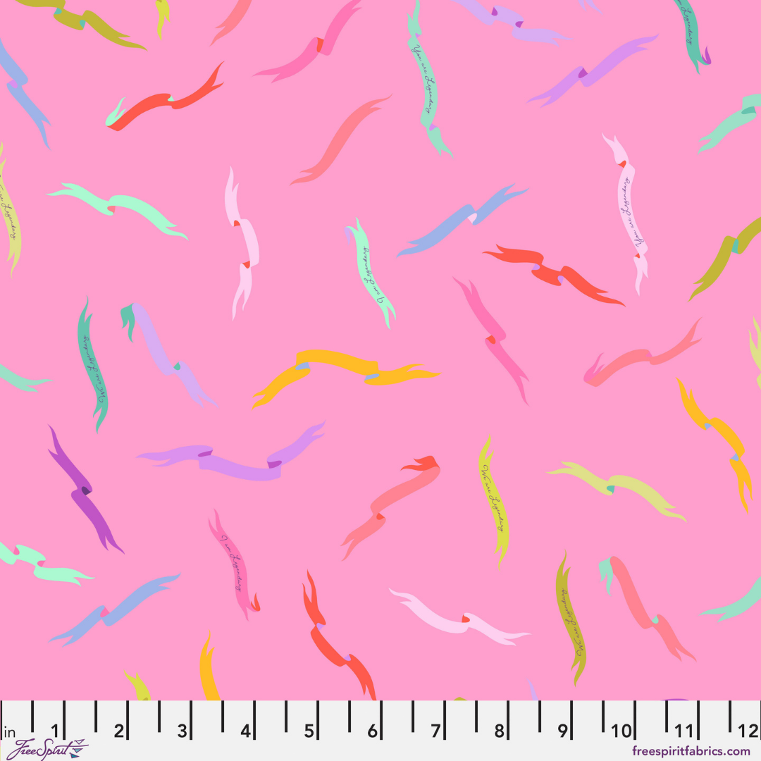 Gentle Reminder in Wild Orchid - Legendary by Tula Pink - Half Yard Fabric {Preorder}