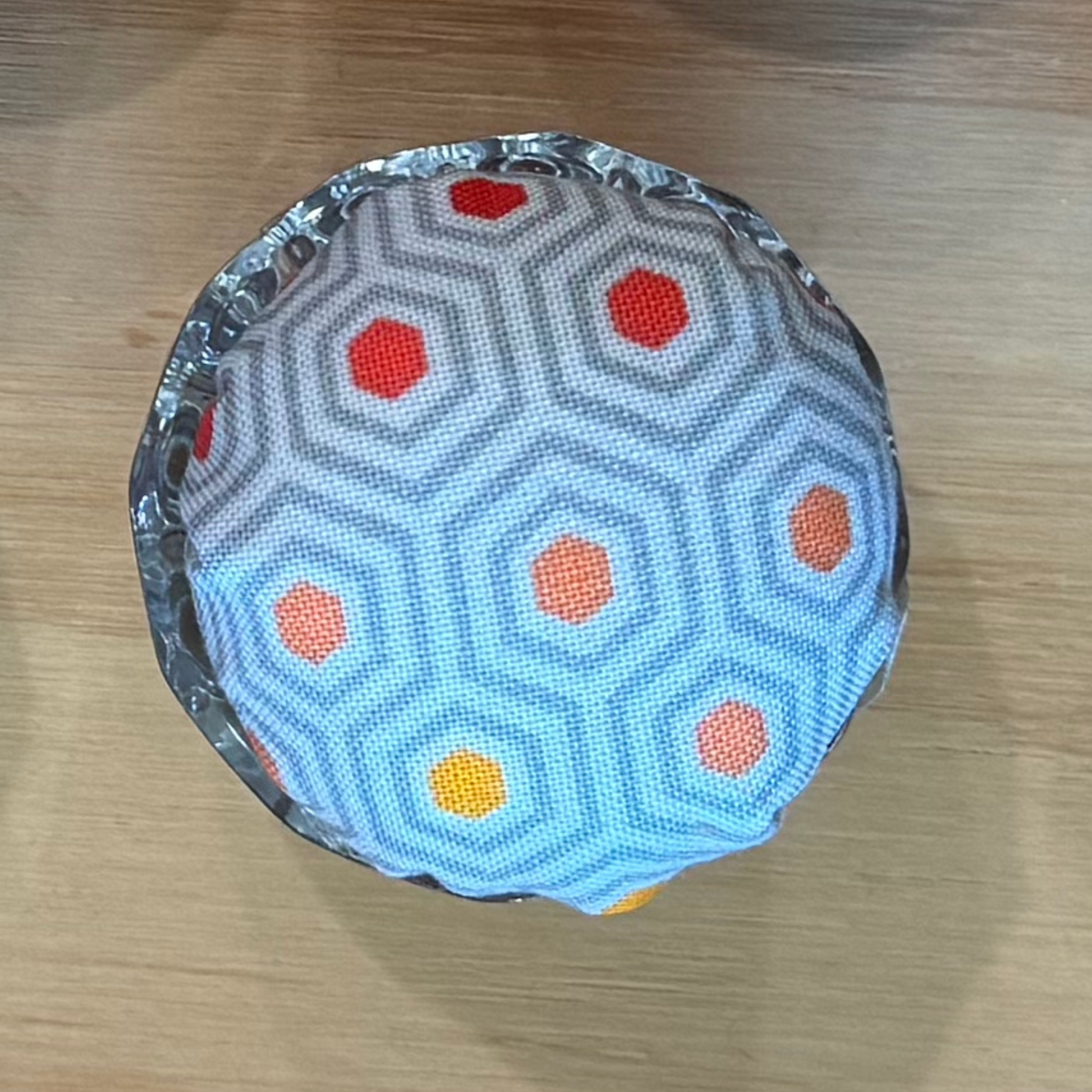 Grey Hexy Pincushion in Clear Round
