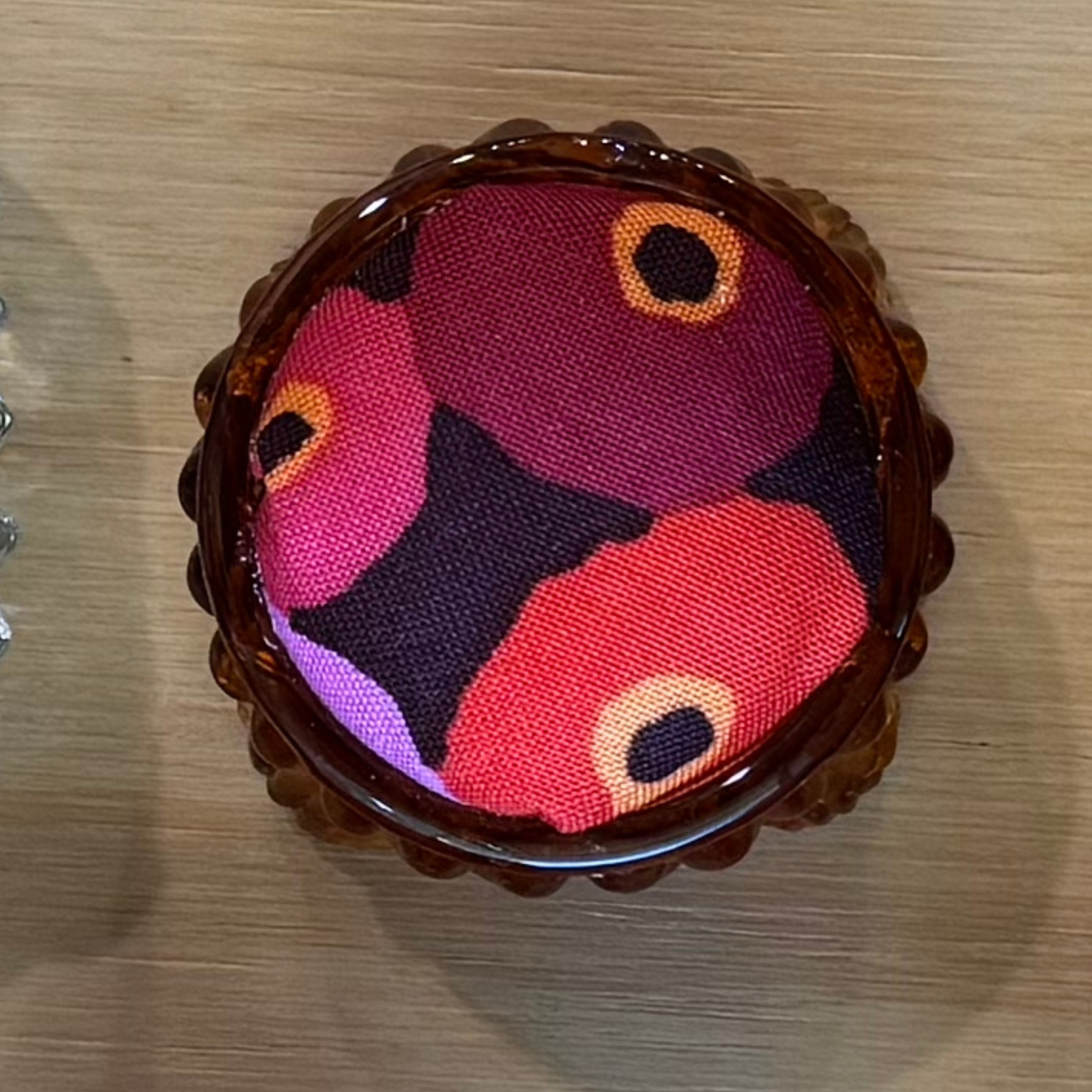 Spools Pincushion in Amber