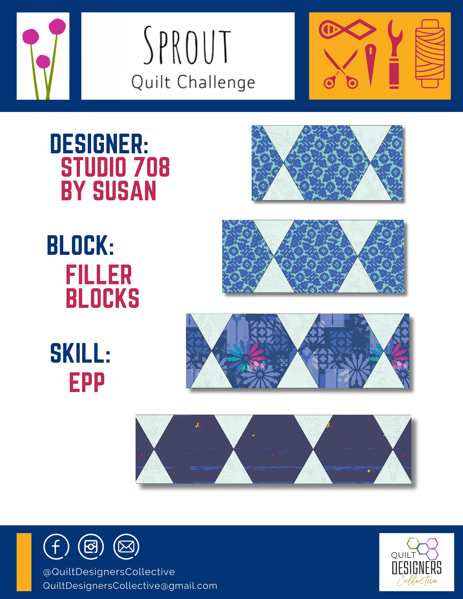 Sprout Quilt Challenge 2024-Castle Garden Filler Blocks